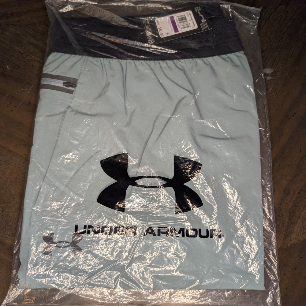 Under Armour Men's Light Blue Athletic Shorts - Picture 4 of 6